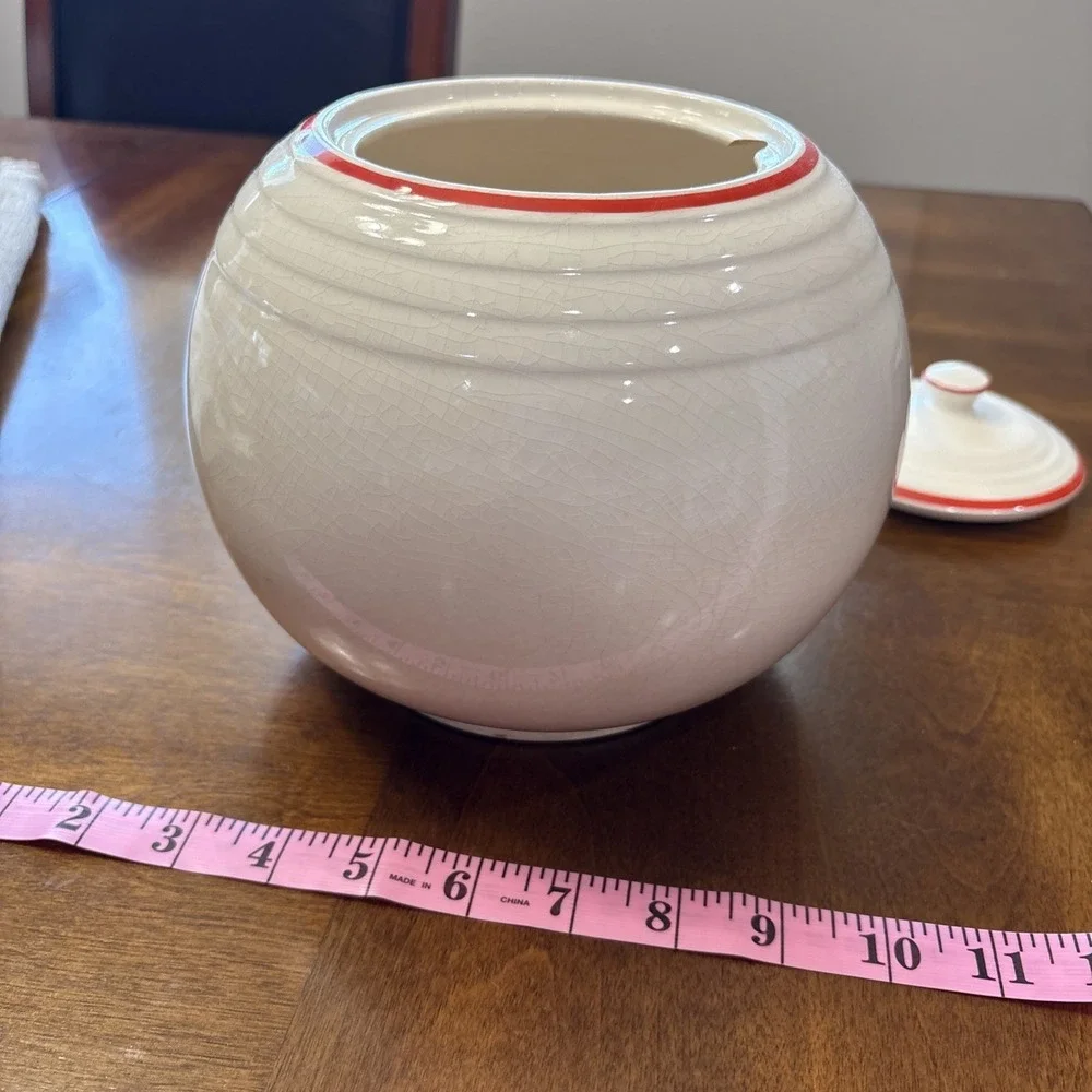 1930s VTG Floral Round Cookie Jar